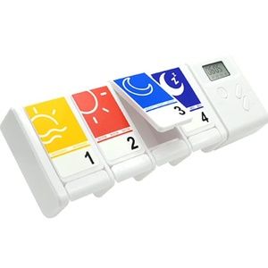 NEW Pill Organizer with Reminder Alarm and Push Button Design